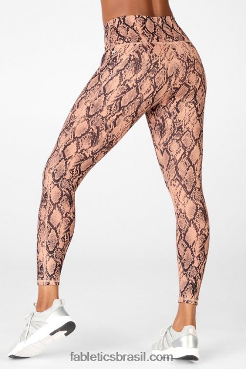 Fabletics baía enevoada/branco clássico 420HR710 define powerhold cintura alta 7/8 legging 33 mulheres