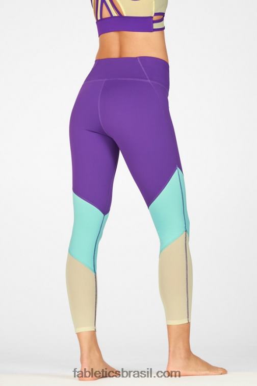 Fabletics berry kiss/mar das bermudas/creme de limão 420HR1050 zona cintura alta 7/8 mulheres