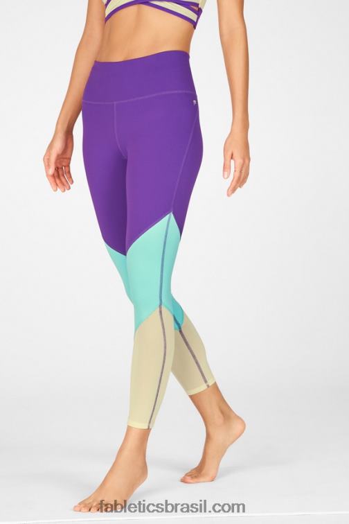 Fabletics berry kiss/mar das bermudas/creme de limão 420HR1050 zona cintura alta 7/8 mulheres