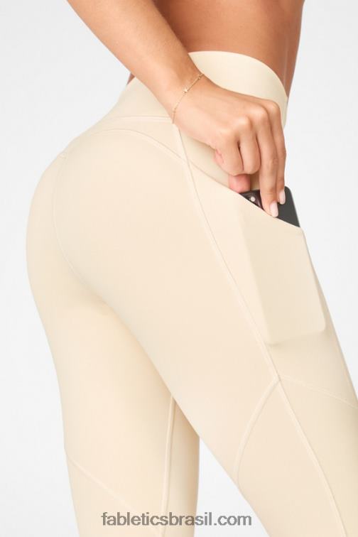 Fabletics bomba de creme 420HR827 legging oasis pureluxe cintura alta 7/8 56 mulheres