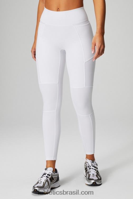 Fabletics branco clássico 420HR1029 legging moto cintura alta motion365+ mulheres