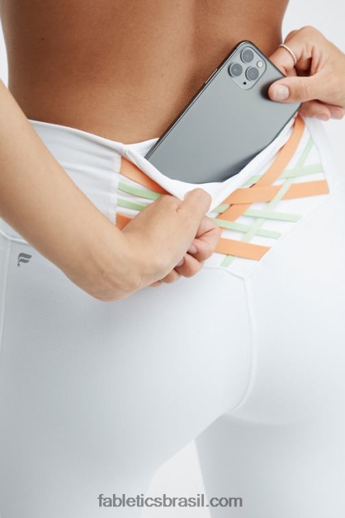 Fabletics branco/cubo de gelo multi 420HR856 boost powerhold cintura alta 7/8 legging 61 mulheres