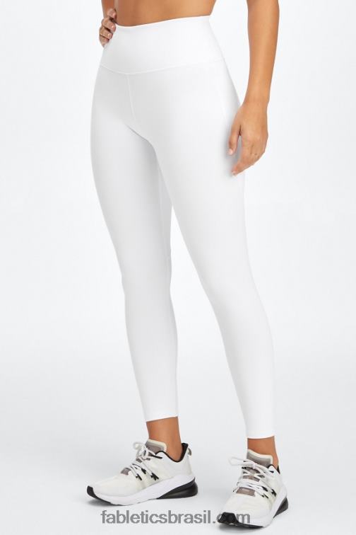 Fabletics branco/micro ponto/manchado 420HR848 legging cintura alta boost powerhold 7/8 59 mulheres