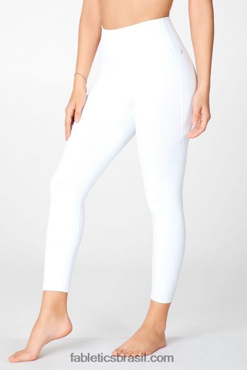 Fabletics branco/multi 420HR864 boost powerhold cintura alta 7/8 legging 63 mulheres