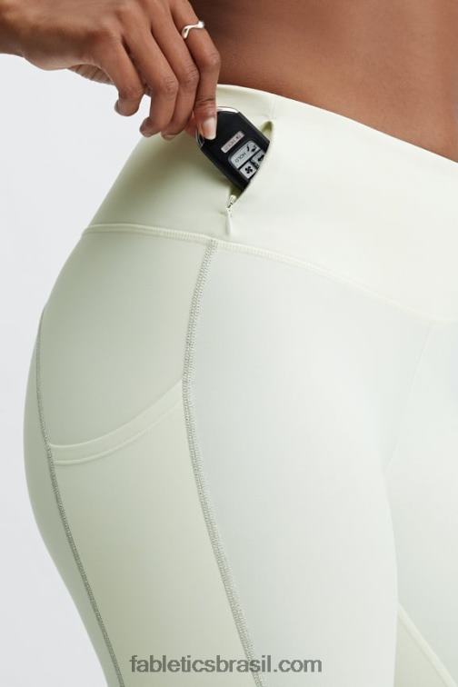 Fabletics branco quente/prata reflexivo 420HR1188 Legging com bolso refletivo therma-flex hw mulheres