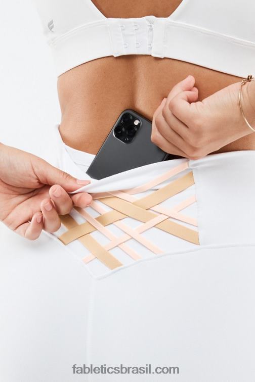 Fabletics branco/shorewood/nuvem rosa 420HR859 boost powerhold cintura alta 7/8 legging 62 mulheres