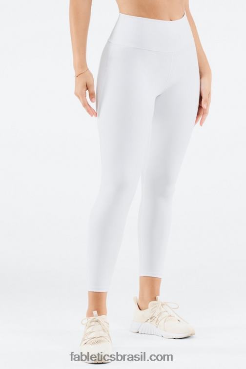 Fabletics branco/shorewood/nuvem rosa 420HR859 boost powerhold cintura alta 7/8 legging 62 mulheres