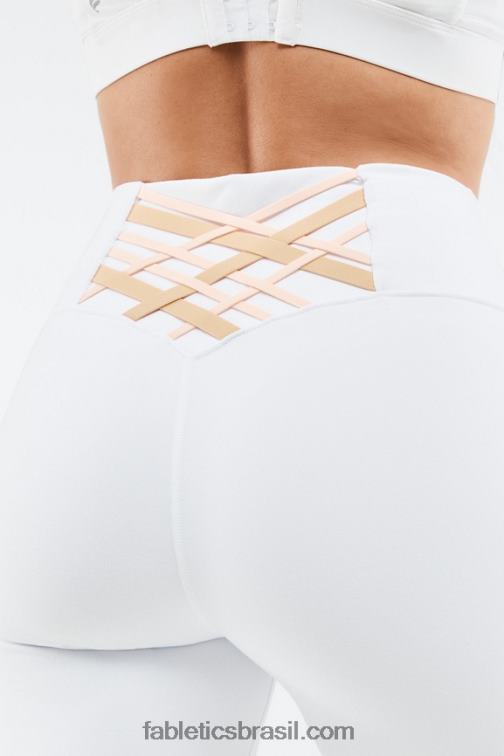 Fabletics branco/shorewood/nuvem rosa 420HR859 boost powerhold cintura alta 7/8 legging 62 mulheres