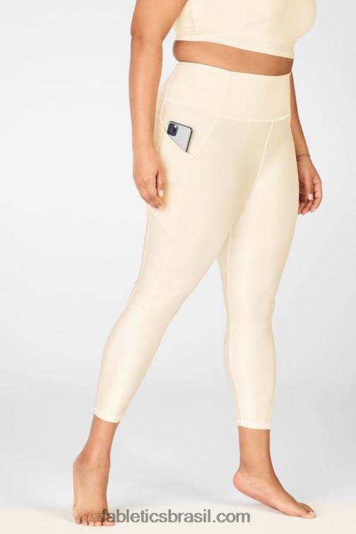 Fabletics brilho de creme de manteiga 420HR900 legging oasis pureluxe cintura alta brilho 7/8 mulheres