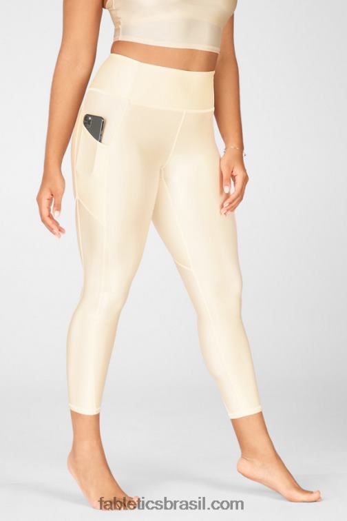Fabletics brilho de creme de manteiga 420HR924 legging oasis pureluxe cintura alta brilho 7/8 mulheres