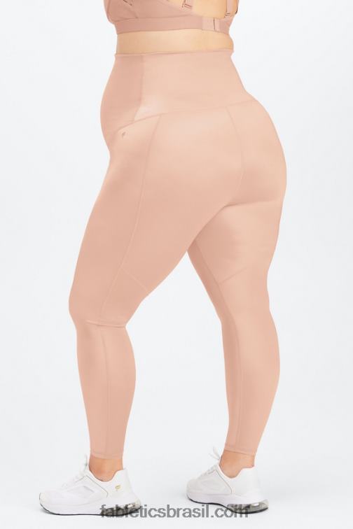 Fabletics brilho tom rosa 420HR1180 legging gestante cintura alta brilhar mulheres