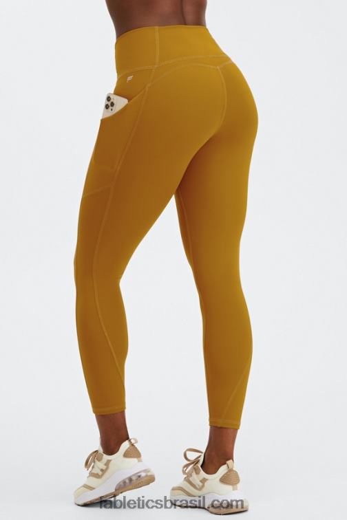 Fabletics bronze escuro 420HR812 legging oasis pureluxe cintura alta 7/8 53 mulheres