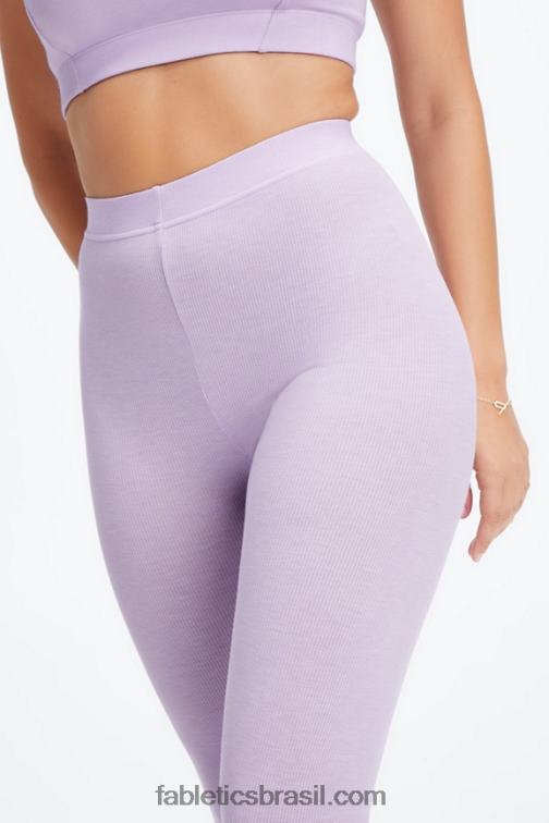 Fabletics céu roxo urze 420HR1067 Legging 7/8 cintura ultra alta restoreknit mulheres