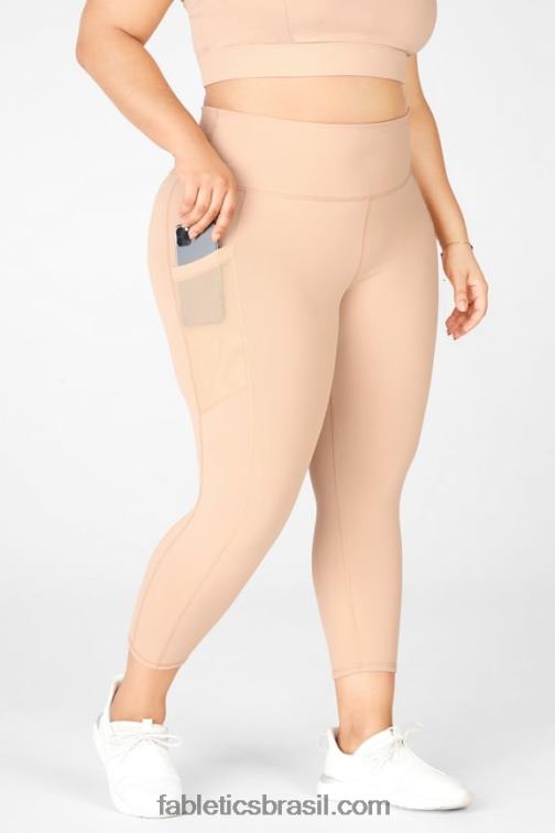 Fabletics café velho 420HR780 capri cintura alta powerhold on-the-go 47 mulheres