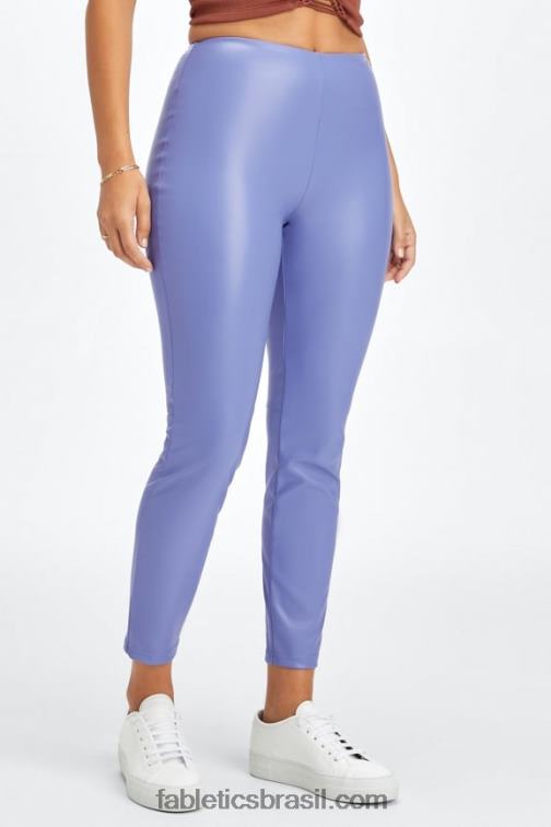 Fabletics campânula 420HR1128 legging cintura alta de couro vegano mulheres