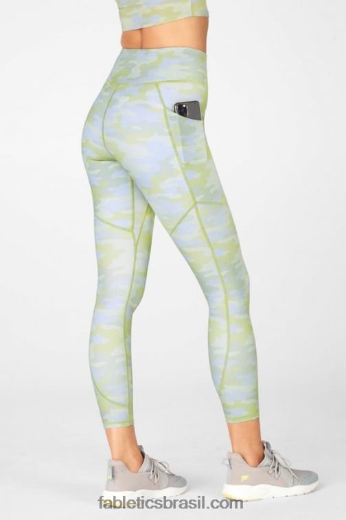 Fabletics camuflagem pin dot cinza 420HR1161 legging 7/8 cintura alta motion365 mulheres