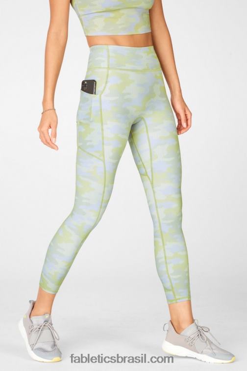 Fabletics camuflagem pin dot cinza 420HR1161 legging 7/8 cintura alta motion365 mulheres