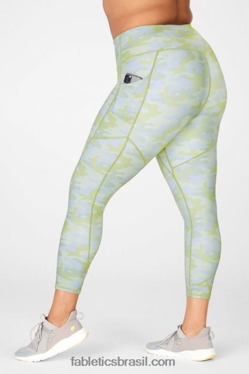 Fabletics camuflagem pin dot cinza 420HR1162 legging 7/8 cintura alta motion365 mulheres
