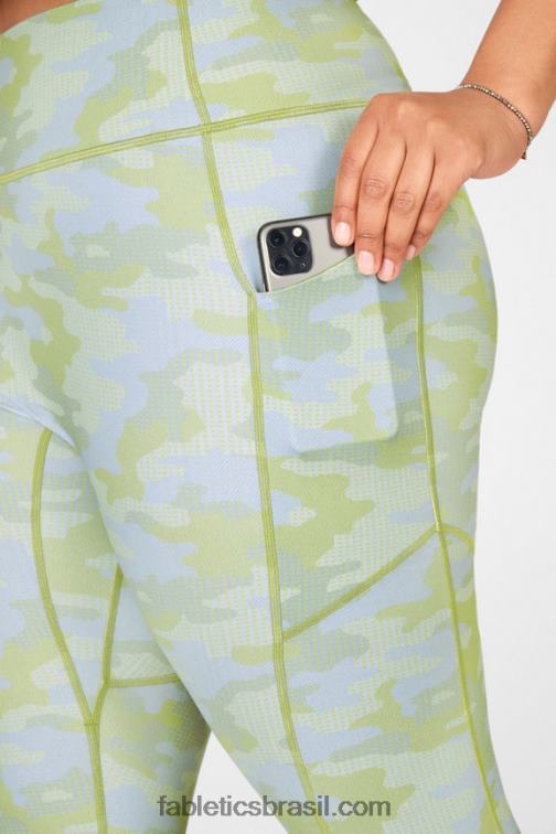 Fabletics camuflagem pin dot cinza 420HR1162 legging 7/8 cintura alta motion365 mulheres