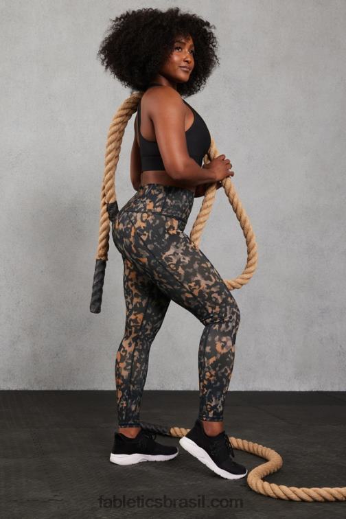 Fabletics camuflagem selvagem 420HR974 define legging cintura alta powerhold 74 mulheres