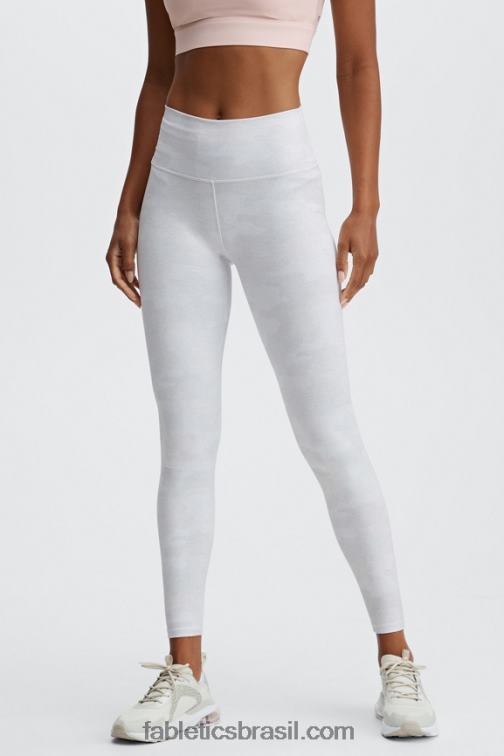 Fabletics camuflagem urze branca 420HR976 define legging cintura alta powerhold 74 mulheres