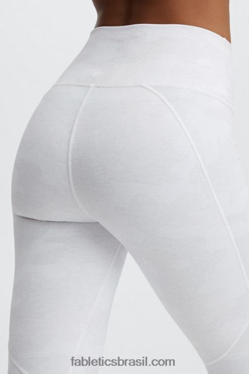 Fabletics camuflagem urze branca 420HR976 define legging cintura alta powerhold 74 mulheres