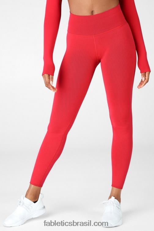 Fabletics caqui 420HR1248 legging cintura alta em malha esculpida mulheres