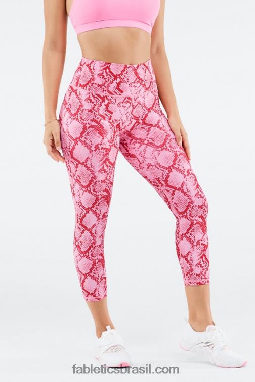 Fabletics caqui píton 420HR988 define powerhold capri cintura alta mulheres