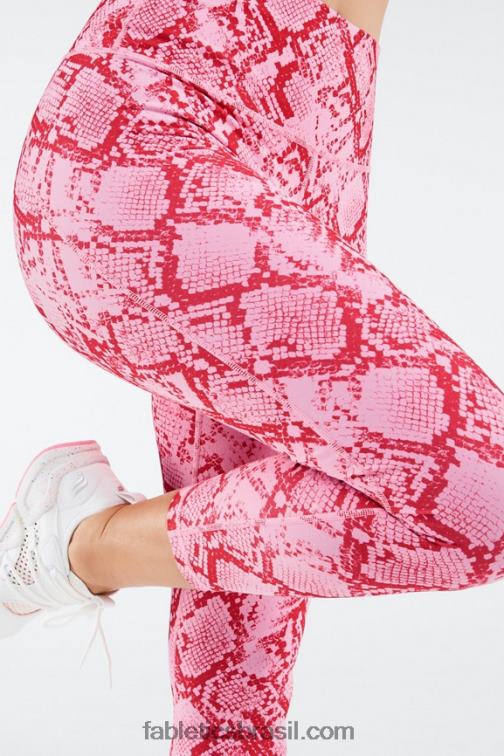 Fabletics caqui píton 420HR988 define powerhold capri cintura alta mulheres