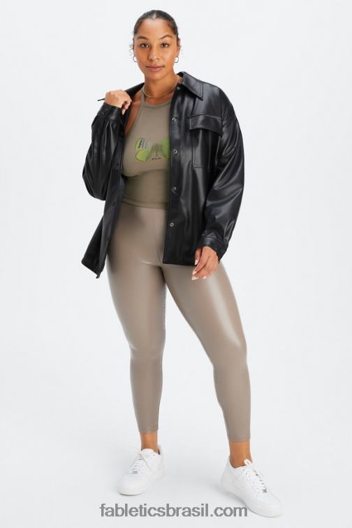 Fabletics casca de salgueiro 420HR1062 legging de couro vegano mulheres