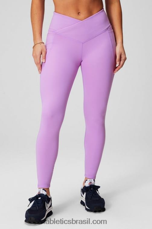 Fabletics caverna de cristal 420HR930 legging oasis pureluxe hw crossover 7/8 mulheres