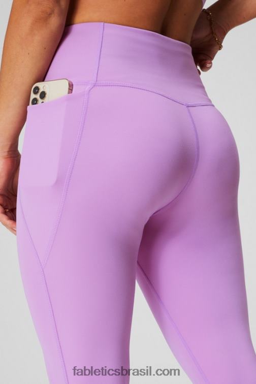 Fabletics caverna de cristal 420HR930 legging oasis pureluxe hw crossover 7/8 mulheres