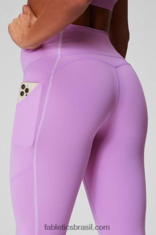 Fabletics caverna de cristal/sussurro lilás 420HR783 legging oasis pureluxe cintura alta 7/8 48 mulheres