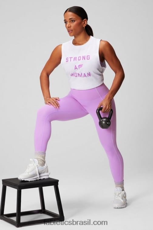 Fabletics caverna de cristal/sussurro lilás 420HR783 legging oasis pureluxe cintura alta 7/8 48 mulheres