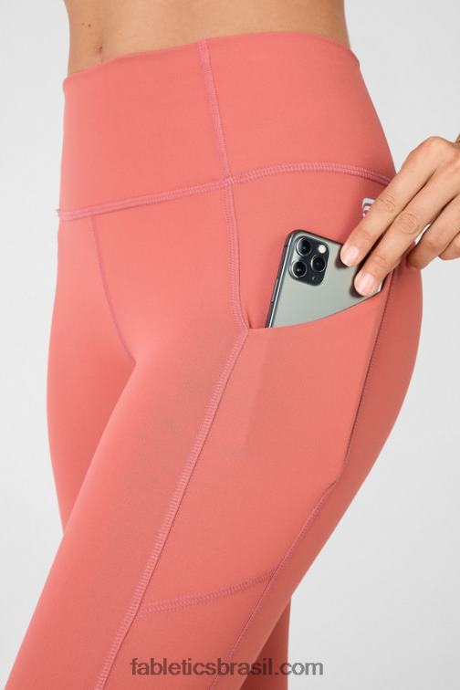 Fabletics cedro empoeirado 420HR1149 legging cintura alta twist 7/8 oasis pureluxe mulheres