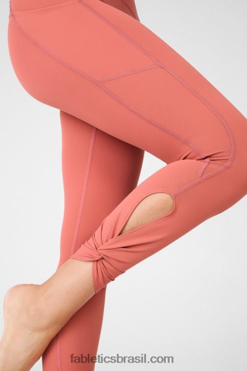 Fabletics cedro empoeirado 420HR1149 legging cintura alta twist 7/8 oasis pureluxe mulheres