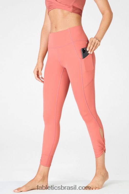 Fabletics cedro empoeirado 420HR1149 legging cintura alta twist 7/8 oasis pureluxe mulheres