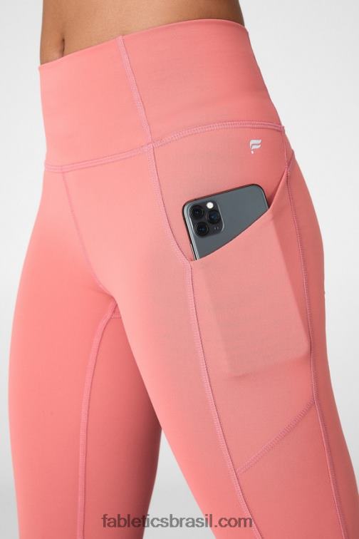 Fabletics cedro empoeirado 420HR922 legging cintura alta oasis pureluxe 72 mulheres