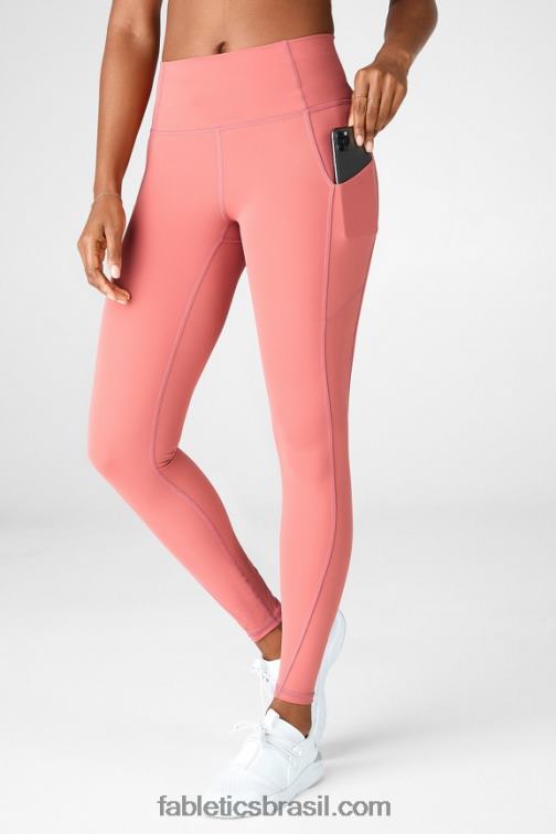 Fabletics cedro empoeirado 420HR922 legging cintura alta oasis pureluxe 72 mulheres