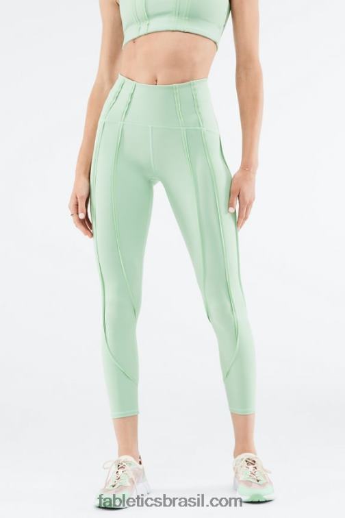Fabletics cerceta/babosa empoeirada 420HR1269 contorno ultraluxe de cintura alta 7/8 mulheres