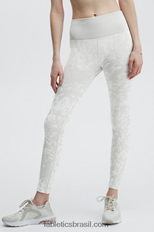 Fabletics cinza claro/branco 420HR1195 legging névoa sem costura de cintura alta mulheres