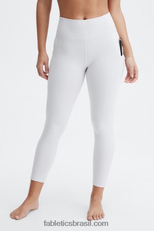 Fabletics cinza suave 420HR816 legging oasis pureluxe cintura alta 7/8 54 mulheres