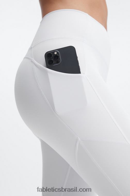 Fabletics cinza suave 420HR816 legging oasis pureluxe cintura alta 7/8 54 mulheres