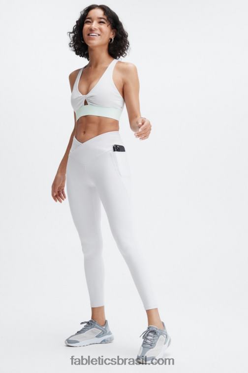 Fabletics cinza suave 420HR933 legging oasis pureluxe hw crossover 7/8 mulheres
