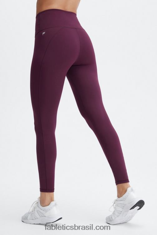 Fabletics clássico branco/prata reflexivo 420HR690 define powerhold cintura alta 7/8 legging 29 mulheres