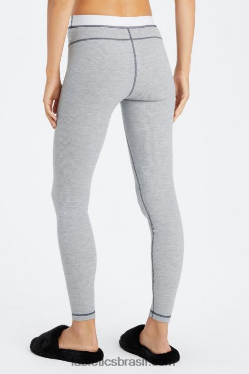 Fabletics clássico cinza urze/branco 420HR1085 legging waffle mulheres