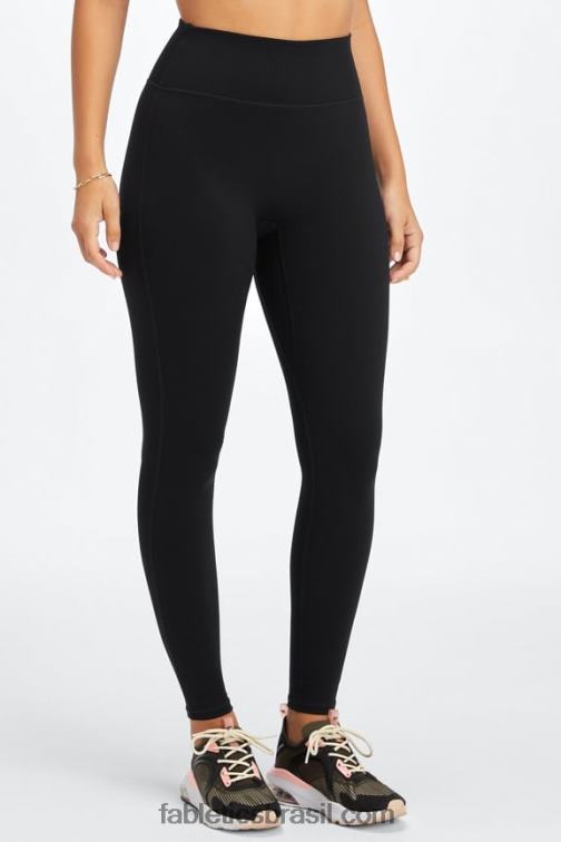 Fabletics clube negro/atlético 420HR1102 trinity motion365 legging cintura alta 77 mulheres
