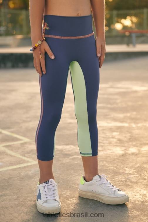 Fabletics cobalto profundo multi 420HR1157 mini motion cintura alta365 7/8 mulheres