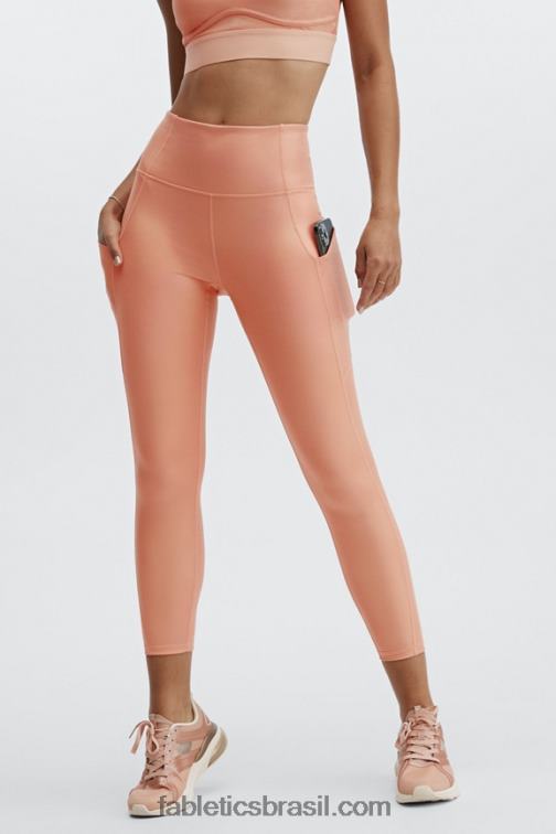 Fabletics cobre iridescente 420HR1171 legging 7/8 iridescente de cintura alta pureluxe mulheres