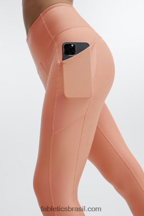 Fabletics cobre iridescente 420HR1171 legging 7/8 iridescente de cintura alta pureluxe mulheres